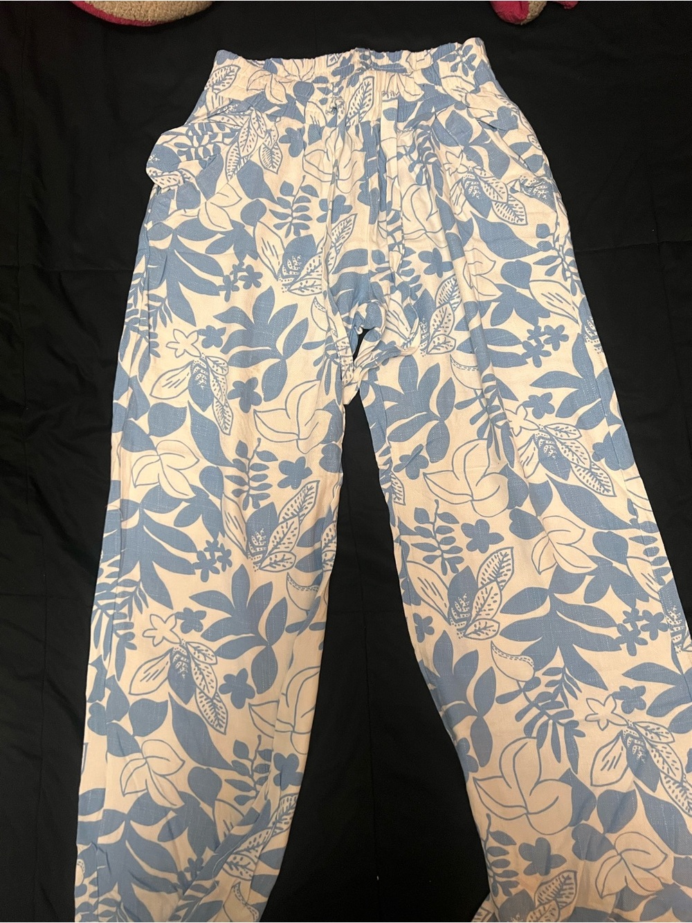 Sienna Sky Blue and White Floral Kids Lounge Pants